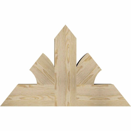 Ekena Millwork Richland Rough Sawn Timber Gable Bracket, Douglas Fir, 36"W x 23"H x 6"D x 6"F, 15/12 Pitch GBW036X23X0606RIC00RDF